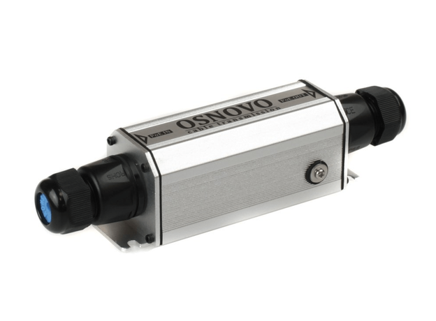 Удлинитель PoE уличный до 500м со встроенной грозозащитой 6kV E-PoE/2GW OSNOVO