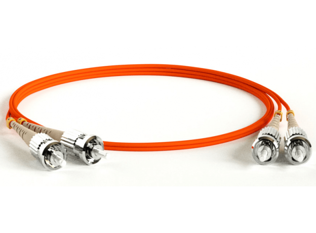 Патч-корд волоконно-оптический (шнур) MM 50/125 ST-ST 2мм duplex LSZH (15м) Hyperline 243216