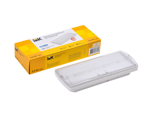 Светильник аварийный ДПА 5030-3 3,5Вт NI-CD постоянного действия 3ч работы от аккумулятора IP20 LDPA0-5030-3H-K01 IEK