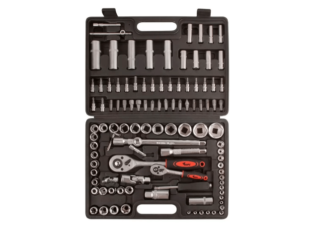 Набор инструмента автомобильный 108 шт CrV 1/2''+1/4'' КУРС 65205