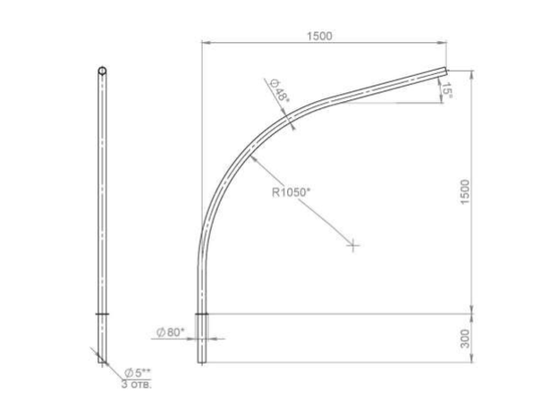 Кронштейн К1К-1.5-1.5-К80-0.048-ц ПереСвет В00000216