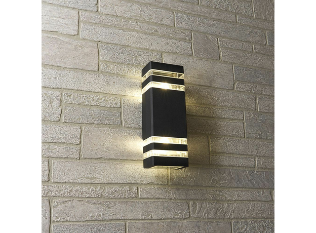 Светильник НБУ-2х60w вверх/вниз Е27 IP54 черный (DH0807) FERON