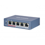 Коммутатор POE 4 RJ45 100M PoE с грозозащитой 6кВ (DS-3E0105P-E(B)) Hikvision 301801292